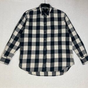 Madewell Women’s Shirt Black and White Casual Button Down Shirt Size S